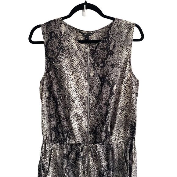 W118by WALTER BAKER Miranda sleeveless snake print pant jumpsuit black gray L - Picture 2 of 11